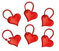 Addilove Heart Shape Stitch Markers, 6 pack